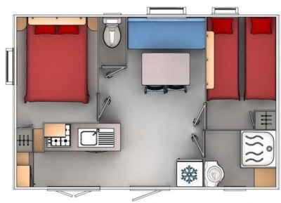 Mobile Home ROCAMADOUR 2 bedrooms 25 m2  + sheltered terrace — 7