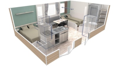 Mobile Home ROCAMADOUR 2 bedrooms 25 m2  + sheltered terrace — 8