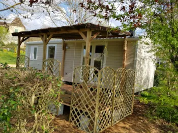 Accommodation - Mobile-Home 2 Bedrooms Padirac Luxe 30 M2 + Half-Covered Terrace - Camping du PIGEONNIER
