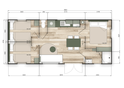 Mobil Home Confort - 3 bedrooms