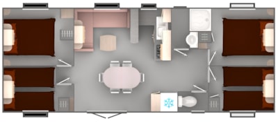 Mobil Home Essentiel - 4 bedrooms