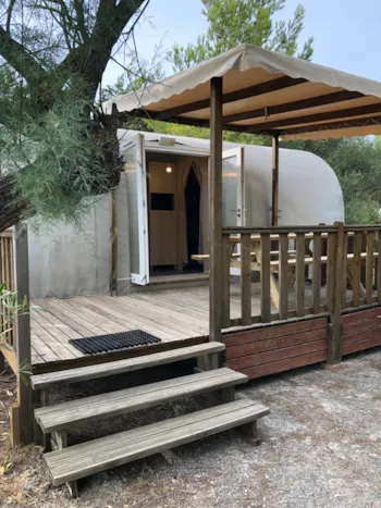 Mietunterkunft - Coco Sweet Ungewöhnlich – Gartenseite - Camping La Grange Neuve