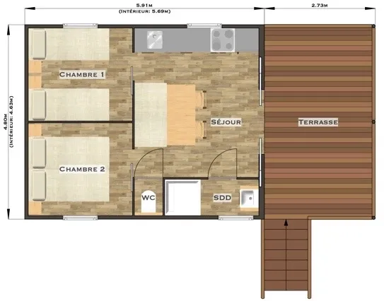 Lodge Pilotis Privilege - Vue Réserve Africaine