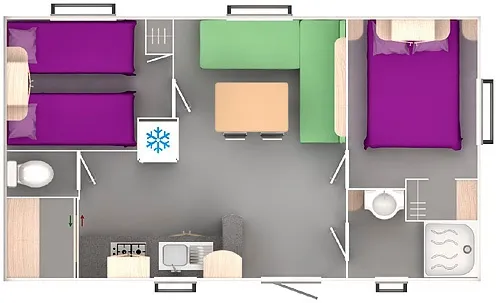 Mobil-Home Premium - Côté Jardin