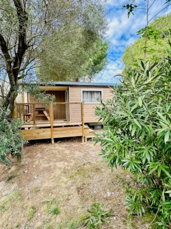 Mietunterkunft - Komfort-Cottage – Gartenseite - Camping La Grange Neuve