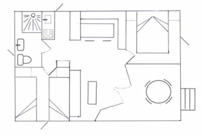 Chalet style Evasion 28 m², 2 BR, 1 BTH with TV