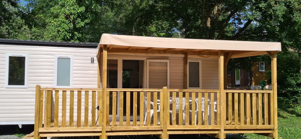 Location - Mobil Home 30,5 M², 3 Ch, 1 Sbd, Tv, Neuf 2023 - Domaine Papillon