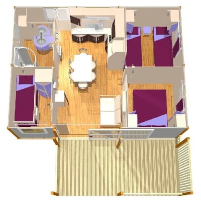 Chalet SAMOA 35m² - 3 bedrooms - with bathrooms - WIFI included — 5