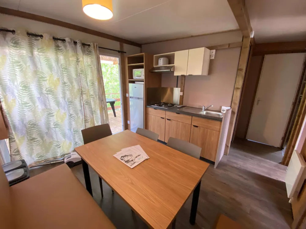 Huuraccommodatie(s) - Chalet Ottawa 33M² - 3 Slaapkamers - Met Badkamers - Wifi Inbegrepen - Camping des Sources