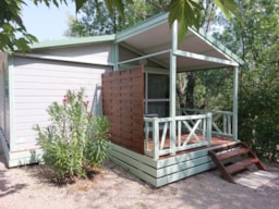 Accommodation - Chalet Nemo 20M² - 2 Bedrooms - With Sanitary Facilities - Wifi Included - Camping des Sources