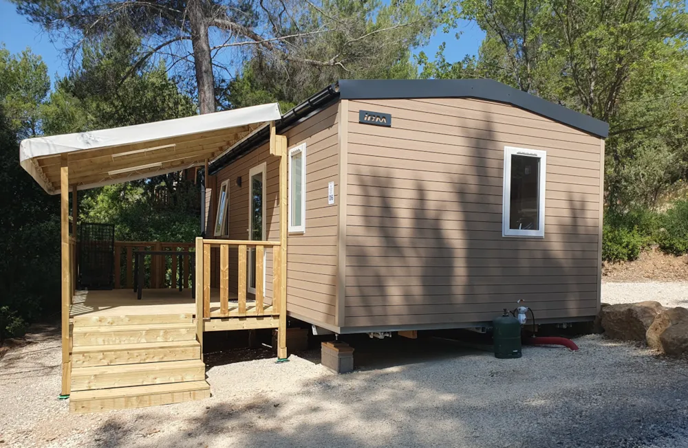 Location - Mobil-Home Climatisé 2 Chambres Jusqu'à 4 Personnes - Camping le Cézanne Montagne Sainte-Victoire