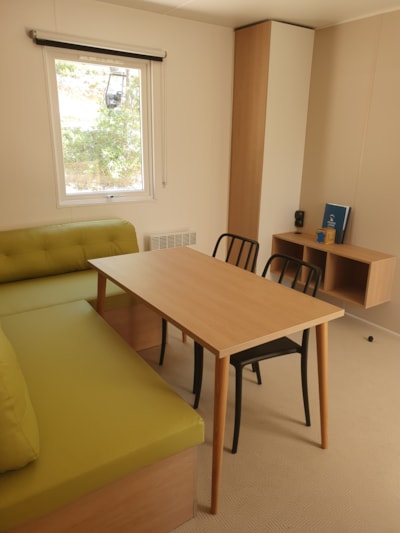 2-bedroom air-conditioned mobile home