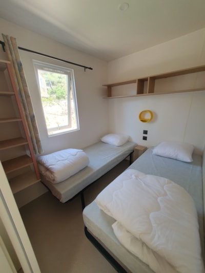2-bedroom air-conditioned mobile home