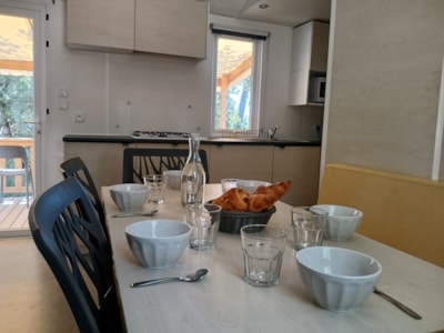 2-bedroom air-conditioned mobile home