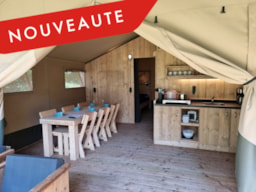 Huuraccommodatie(s) - Woody Luxe Lodgetent (45M²) - Camping LE ROC